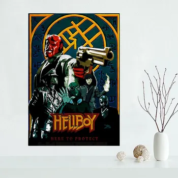Naujas Hellboy Meno Plakatas Užsakymą Drobės Plakatus Namų Dekoravimo Audinys Audinys Sienos Plakatas Spausdinimo Šilko Audinys