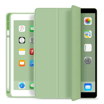 Naujas iPad 3 Oro 10.5 colio Atveju Su Pieštukas Turėtojas , ZVRUA Slim Tri-fold PU Odos Smart Cover 