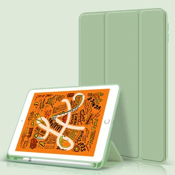 Naujas iPad 3 Oro 10.5 colio Atveju Su Pieštukas Turėtojas , ZVRUA Slim Tri-fold PU Odos Smart Cover 