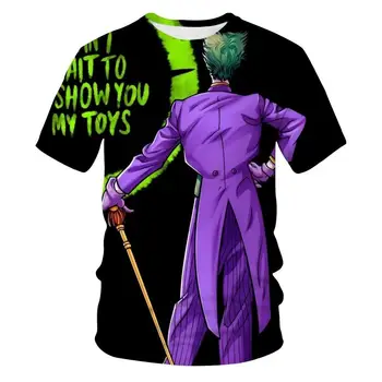 Naujas Klounas Vasaros Liepsnos 3D T-shirt Spausdinti Trumpas Rankovėmis marškinėliai Vyrams Apvalios Kaklo marškinėliai Moterims Ir Men3d Harajuku T-shirt 5xl