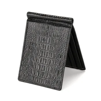 Naujas korėjos versija-ultra plonas aukso katalogą piniginė, krokodilo modelis gyvatė mados mini kortelė pakuotėje creative piniginės