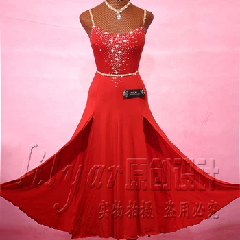 Naujas Lotynų Šokių Suknelė Konkurencijos Dress Kostiumai Sijonas Atlikti Suknelė Suaugusiųjų Pritaikyti Vaikams Raudona Matador Sijonas Padalinta Skirtes