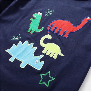 Naujas Mados Berniuko, T-Shirt Rudenį Ilgomis Rankovėmis Vaikams Drabužių Viršūnes Animacinių Filmų Berniukas Tees Mažylis Mielas Dinozauras Vaikų T Shirts