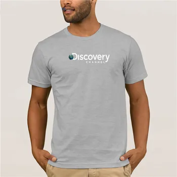Naujas Mados marškinėliai Madinga Cool Top Vyrų Naujas Discovery Kanalo Logotipas vyriški Juodi Marškinėliai Medvilnės Nemokamas Pristatymas Marškinėliai