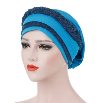 Naujas Mados Musulmonų Turbaną Moterų Hijab Underscarf Kepurės moteriškos Kepuraitės, Plaukų Aksesuarų, Kepuraitė Šalikas Galvos Turbaną Wrap Bžūp