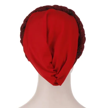 Naujas Mados Musulmonų Turbaną Moterų Hijab Underscarf Kepurės moteriškos Kepuraitės, Plaukų Aksesuarų, Kepuraitė Šalikas Galvos Turbaną Wrap Bžūp