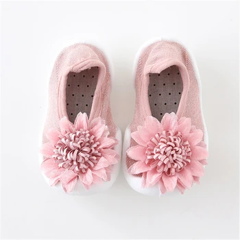 Naujas minkštas kūdikio batai mada kūdikiams mergina kūdikių bateliai mezgimo kūdikių batai prewalker batai kūdikių mergaičių gėlėti guminis padas neslystantis