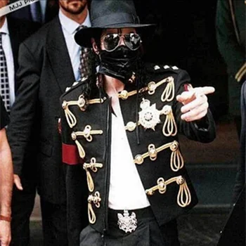 NAUJAS MJ Michael Jackson Karališkosios Anglijos Karinės Juodas Vilnonis Oficialų Suknelė Striukė Reta Dovana Veiklos Kolekcija