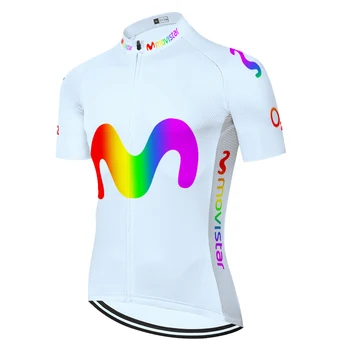 Naujas Movistar dviračių džersis Vasaros Lenktynių Trumpas Rankovės Dviračių Džersis Marškinėliai tenue cycliste homme pro komandos 2020 m.