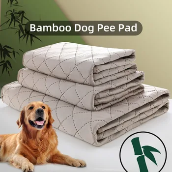 Naujas Natūralaus Bambuko Pluošto Premium Vandeniui Pet Pad Ir Lova Kilimėlis Šuo Daugkartinio Naudojimo Plaunamas Nuotėkio Įrodymas Tualetą Pagalvėlės Šunų Dėžės .