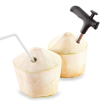 Naujas nešiojamas kokoso atidarymo gręžimo Kokoso Atidarytuvas, kiaurymių gręžimo ir Gręžimo Peilis Skylė, Įrankis + Valymo Stick virtuvės reikmenys