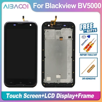 Naujas Originalus 5.0 Colių Jutiklinis Ekranas+1280X720 LCD Ekranas+karkaso konstrukcijos Pakeitimo Blackview BV5000 Android 6.0