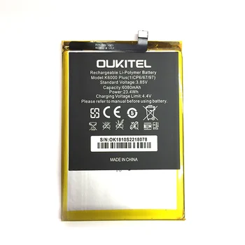 NAUJAS Originalus 6080mAh K6000 PLIUS baterija OUKITEL K6000 PLUS Aukštos Kokybės +Sekimo Numerį