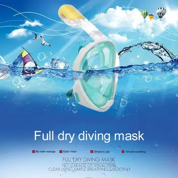 Naujas Povandeninis Nardymas Anti Rūko Visą Veidą Nardymo Kaukė Snorkeling Nustatyti Kvėpavimo Kaukes, Saugus ir atsparus Vandeniui Plaukimo Įranga