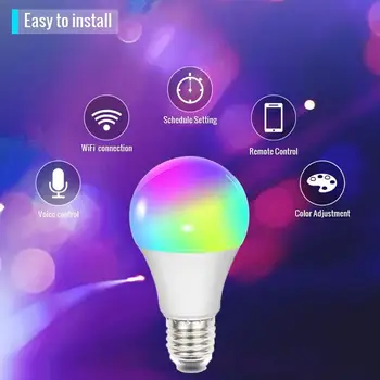 Naujas Pritemdomi WiFi Smart Lemputė E27 B22 E26 E14 G10 RGB Lempos Dirbti Su Alexa/ 