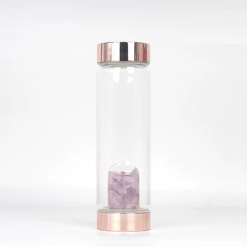 Naujas Produktas, Kristalinis Kvarcas Butelis Akmuo, Stiklo vandens butelių Kūrybinės Energijos, spa taurės Naujųjų Metų dovana Sveikatos taurės Perlas vandens butelis