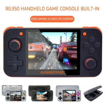 Naujas Retro Žaidimo RG350 Vaizdo Žaidimų Nešiojamą žaidimų konsolę MINI 64 Bitų 3.5 colių IPS Ekranas 16G Žaidėjas RG 350 PS1