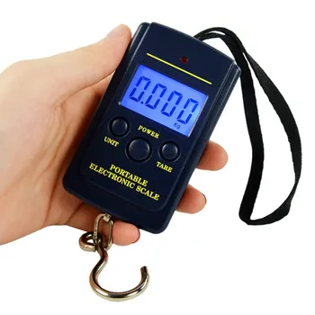 Naujas Skaitmeninės Svarstyklės 10g - 40kg Kabinti Masto Bagažo Svorio Balansas Steelyard Black LCD Mini Pocket Masto Elektroninių Masto