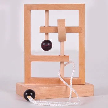 Naujas Stalas Naujiena 3D Mediniai Virvės Kilpa Įspūdį IQ Proto String Smegenų kibinimas Žaidimas Suaugusiems, Vaikams, Dovanų Mokymosi Švietimo Įspūdį Žaislas