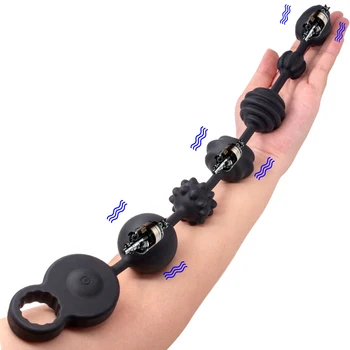 Naujas Stilius 3 Varikliai Galingi Vibratoriai Analinis Granulės Silikono Prostatos Massager Super Ilgas Plug Minkštas Giliai Vibracijos Naudotis Plug