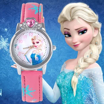 Naujas Stilius Princesė Elsa Vaikas Laikrodžiai Animacinių Filmų Anna Kristalų Princesė Vaikams Žiūrėti Mergaitėms Studentas Vaikų, Laikrodis, Rankiniai Laikrodžiai