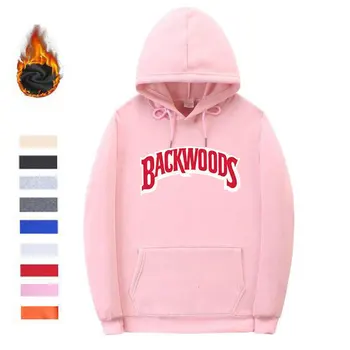 Naujas Streetwear Backwoods Hoodies Palaidinukė juoda balta Mados rudens-žiemos mens hoodies varžto sriegio matuoklis hoodie megztinis