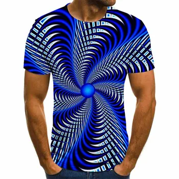 Naujas trimatis grafikos marškinėliai vyriški laisvalaikio viršūnes įdomus 3D vyriški T-shirt 2020summer O-kaklo marškinėliai plius dydis streetwear