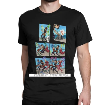 Naujas Tshirts Mens Vento Aureo Šokių T-Shirt Jojos Keistų Nuotykių Anime Jjba Manga Juokinga Spausdinti Marškinėlius (T-Shirt Vyrai