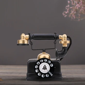 Naujas Vintage Retro Senovinis Telefono Laidinio Corded Laidiniu Telefonu Namų Stalo Puošimas Ornamentais Namų Baldų Apdailos