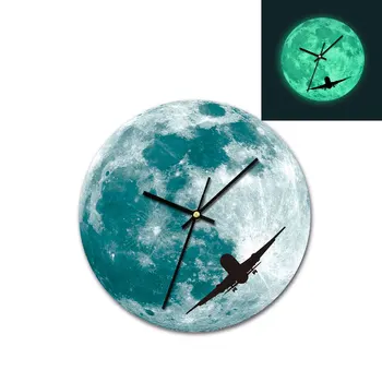 Naujas šviesos planetos mėnulis sieninis laikrodis akrilo studijų miegamasis asmeninį fonas sieninis laikrodis