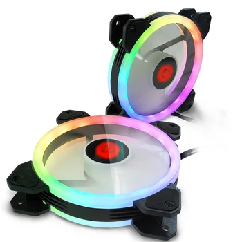 Naujausia RGB Aurora Aušinimo Ventiliatorius 6pin Valdiklis RGB LED Žiedo Kompiuteris Vandens Aušintuvas Spalvos Reguliuojamo Radiatoriaus Ventiliatorius Jungtys