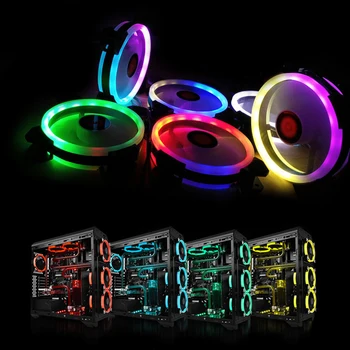 Naujausia RGB Aurora Aušinimo Ventiliatorius 6pin Valdiklis RGB LED Žiedo Kompiuteris Vandens Aušintuvas Spalvos Reguliuojamo Radiatoriaus Ventiliatorius Jungtys