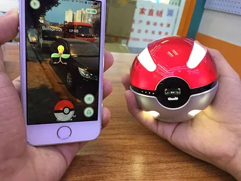 Naujausias karšto Greitas telefono Mokestis Pokemon Eiti Red Ball Galia Banko 10000mA Įkroviklį Su LED Šviesos Mobilusis žaidimas Cosplay Pokemon