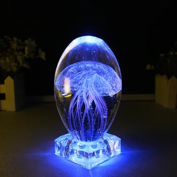 Naujausias Kūrybos Dovanos Medūzos Modelio 3D LED Daugiaspalvis Apšvietimas, Lempos Kristalų Stalo Lempa Poilsio Kambarys Apdailos Naktį Šviesos