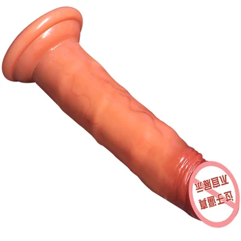 Naujausias Minkštas Didelis Tikroviška Dildo Oda Atrodo Realistiškas Penis Su Siurbtuko Sekso Žaislas, Skirtas Moteriai, Moterų Masturbator Suaugusiems