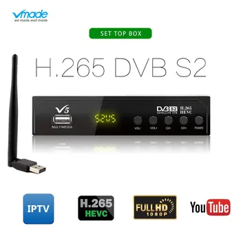 Nauji Dvb S2 Dekoderis yra TV Imtuvas, HD (DVB-S2 H. 265 Receptorių Paramos Europos Cccam IPTV AC3 Su USB WIFI 