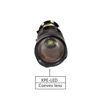 NAUJI Karšto pardavimo cob ZOOM žibintuvėlis XPE led Lempos, built-in baterijos palaiko USB įkrovimo stiprios šviesos kempingas žvejybos žibintuvėlis