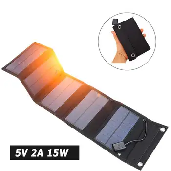 Naujos dekoracijos nešiojamas saulės baterijų įkroviklio saulės energijos banko 15W 20W USB išvesties įrenginys