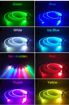 Naujų Automobilių Aplinkos Šviesos Koja Lempos RGB (8 + 4) su 10M šviesolaidžių 64colors Led Belaidžio Nr. Threading App Kontrolės