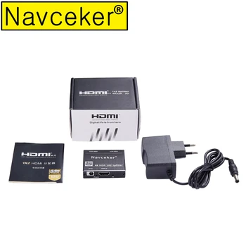 Navceker HDR 4K 2.0 HDMI Splitter 1x2 Parama HDCP 2.2 3D HDMI Splitter 2.0 4K 1 2 Įvesties Išvesties Jungiklis Langelį 