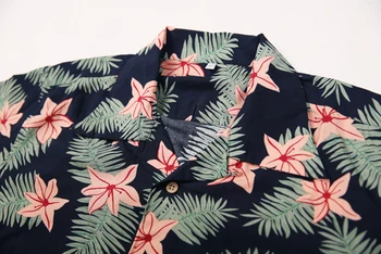 NE STOCK Vasaros Gėlių Spausdinti Havajų Marškinėliai Atostogų Rockabilly Trumpas Rankovės