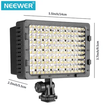 NEEWER 2-Pack 160 LED KN-160 Pritemdomi Itin Didelės Galios Skydelis Skaitmeninis Fotoaparatas Canon Nikon 