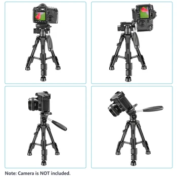 Neewer Mini Kelionės Stalo Fotoaparato Trikojo 24 cm Lengvas ir Nešiojamų Aliuminio su 3-Way Swivel Visos Galvos DSLR Fotoaparatas