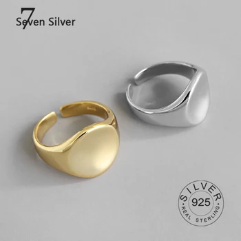 Nekilnojamojo 925 sterlingas sidabro piršto žiedai moterims INS sklandžiai aukso spalva Madinga fine Jewelry Didelio Aukščio Antikvariniai Žiedai Anillos