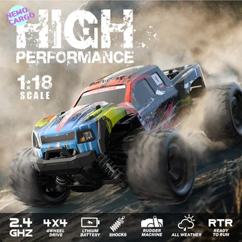Nemocargo Nuotolinio Valdymo Automobilių, RC Monster Truck Offroad 1:18 High Speed Radijo Kontrolės Automobilį Profesinės RC Žaislo Off Road 4x4