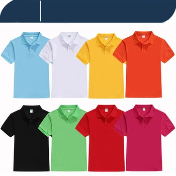 Nemokama Logo Dizainas Berniukams, Mergaitėms trumpomis Rankovėmis Polo Marškinėliai 2-11y Vaikų Atvartas vientisos Spalvos Drabužius Vaikams Mokyklos Vienodos Polo Marškinėliai
