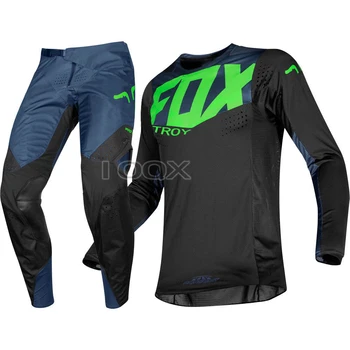 Nemokamas pristatymas 2019 TROJOS Fox MX 360 Pro Circuit Jersey Kelnės Motokroso Dirt bike Off Road Įrankių Rinkinys Lenktynių džersis+ziajać