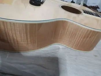 Nemokamas pristatymas atnaujinti kokybės natūralių gitara liepsna klevas kietas eglės jumbo kūno 43 cm 200 akustine elektrine gitara