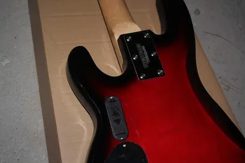 Nemokamas pristatymas Aukštos Kokybės Muzikos Vyras StingRay 4 vyno raudona Elektrinė Bosinė gitara su 9V Baterija stiprintuvo schema-