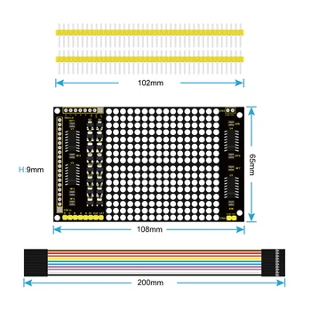 Nemokamas pristatymas! LED dot matrix display modulis 16 * 16 neribotas domino / 12864 suderinama sąsajos su arduino